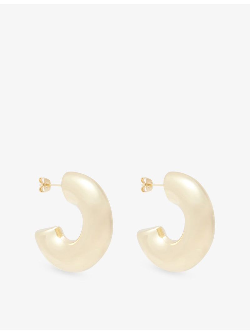 Liza Gozlan 18ct gold-plated brass hoop earrings - British product