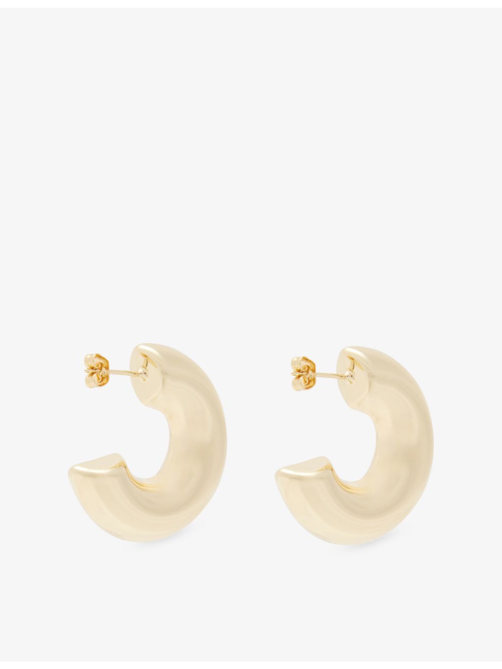 Liza Gozlan 18ct gold-plated brass hoop earrings - British product