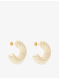 Liza Gozlan 18ct gold-plated brass hoop earrings - British product