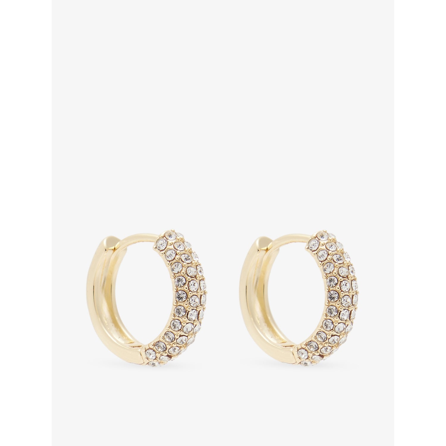 Liza Gozlan 18ct gold-plated brass huggies with crystals - British product