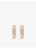Liza Gozlan 18ct gold-plated brass huggies with crystals - British product
