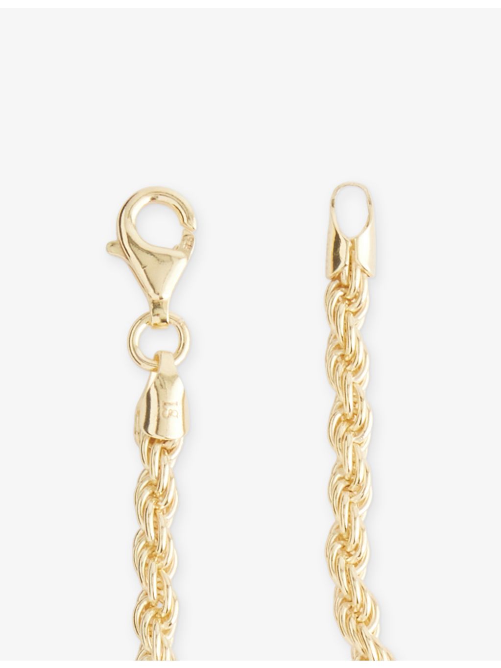 Lisa Gozlan mini rope bracelet 14ct gold-plated sterling silver 22cm - British product