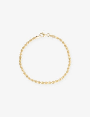 Lisa Gozlan Mini Rope 14ct Gold-Plated Sterling-Silver Bracelet