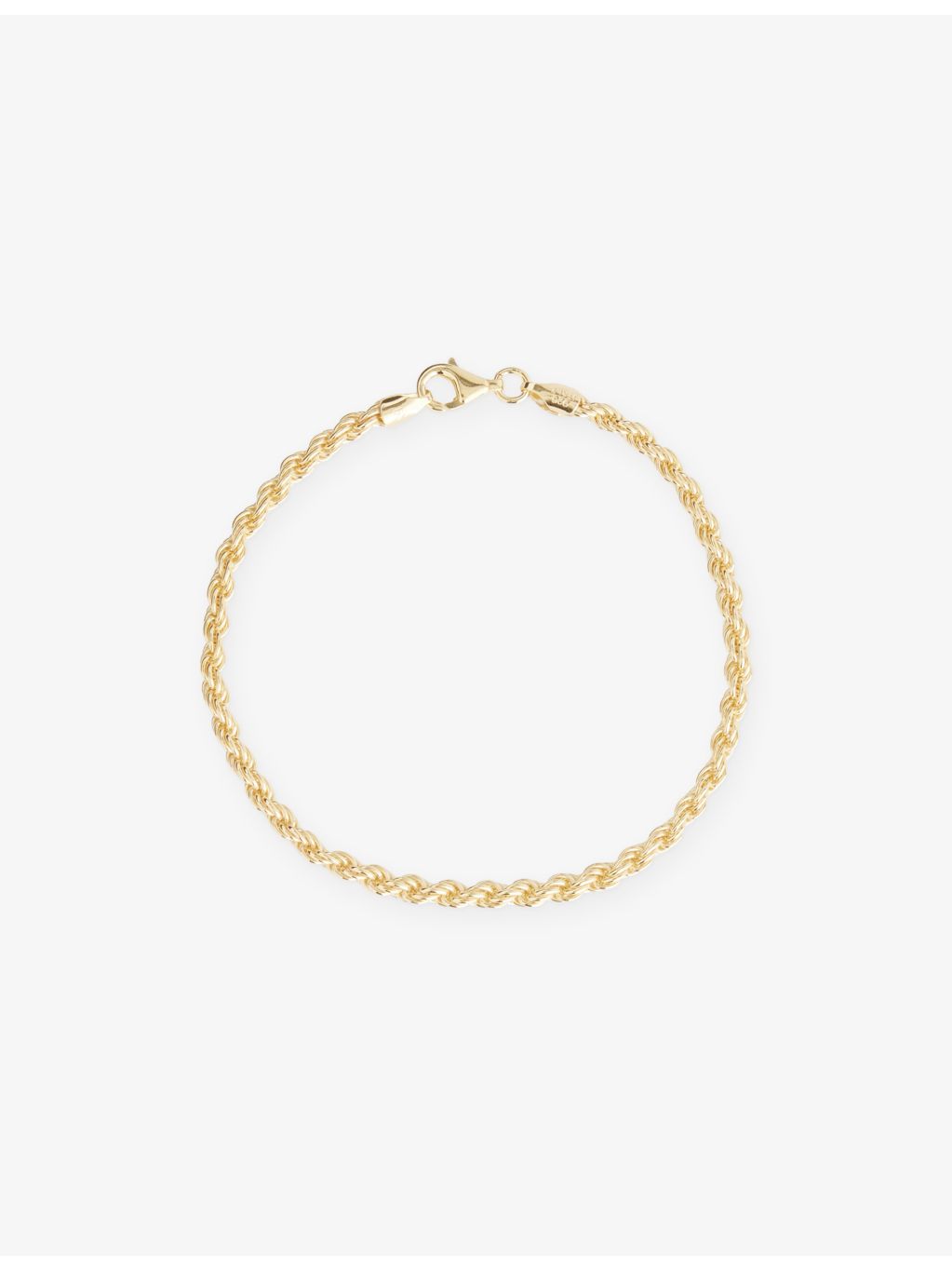 Lisa Gozlan mini rope bracelet 14ct gold-plated sterling silver 22cm - British product