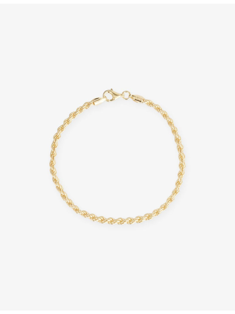 Lisa Gozlan mini rope bracelet 14ct gold-plated sterling silver 22cm - British product
