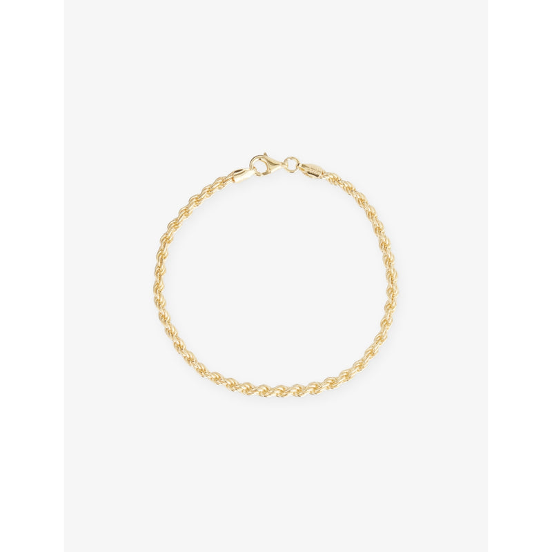 Mini Rope 14ct Gold-Plated Sterling-Silver Bracelet - 7in
