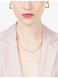 Lisa Gozlan paperclip chain necklace 46.5cm, gold plated sterling silver - British product