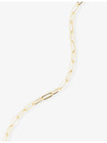Lisa Gozlan paperclip chain necklace 46.5cm, gold plated sterling silver - British product