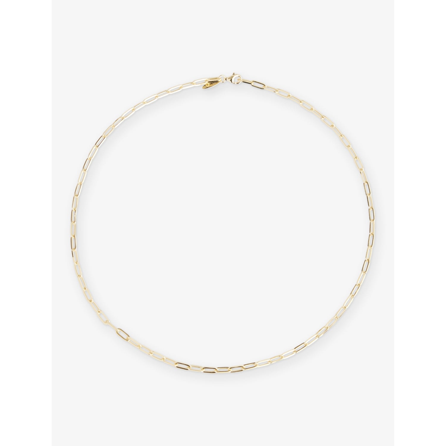 Small Paperclip Chain 14ct-Gold Plated Sterling-Silver Necklace - 41cm