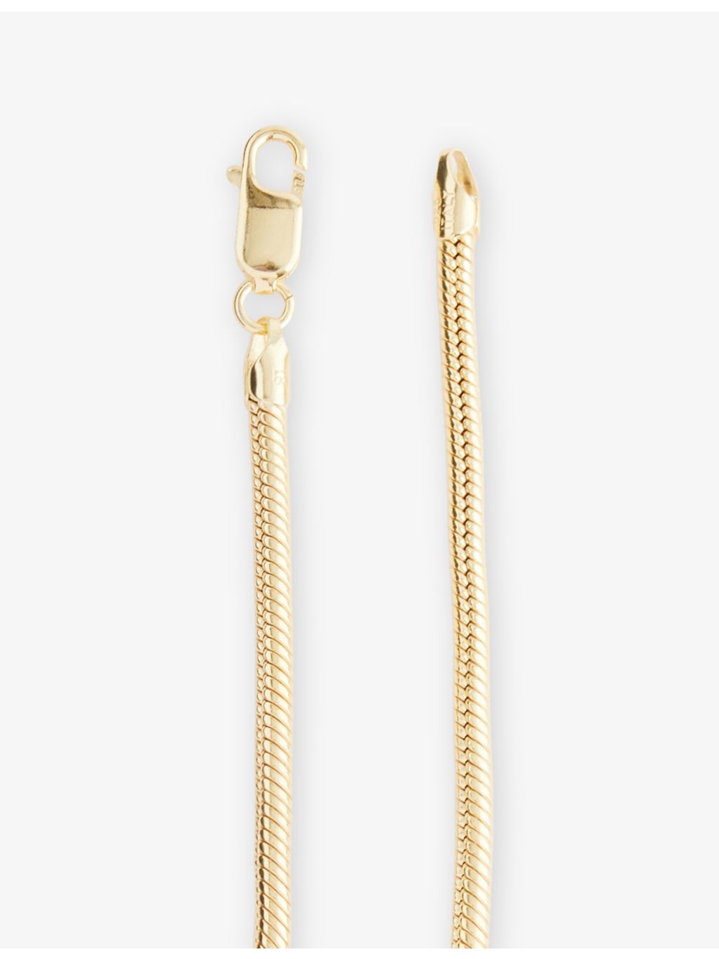 Lisa Gozlan gold-plated snake chain bracelet 20.5cm, UK version