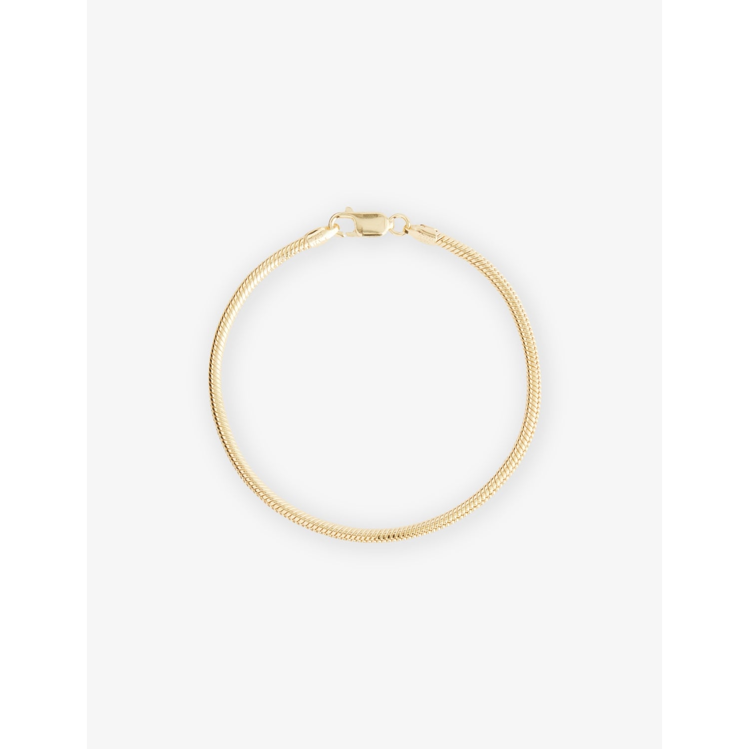 Snake Chain 14ct Gold-Plated Sterling-Silver Bracelet - 7in