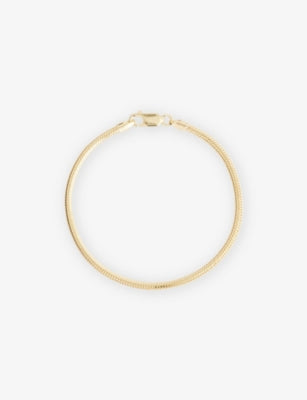 Lisa Gozlan Snake Chain 14ct Gold-Plated Sterling-Silver Bracelet 20.5cm