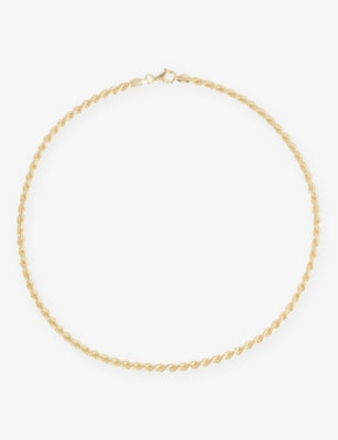 Lisa Gozlan Mini Rope 14ct Gold-Plated Sterling-Silver Necklace 40cm