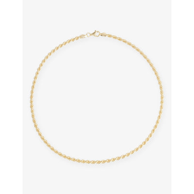 selfridges Lisa Gozlan Mini Rope 14ct Gold-Plated Sterling-Silver Necklace 40cm- Buy online at McGrocer