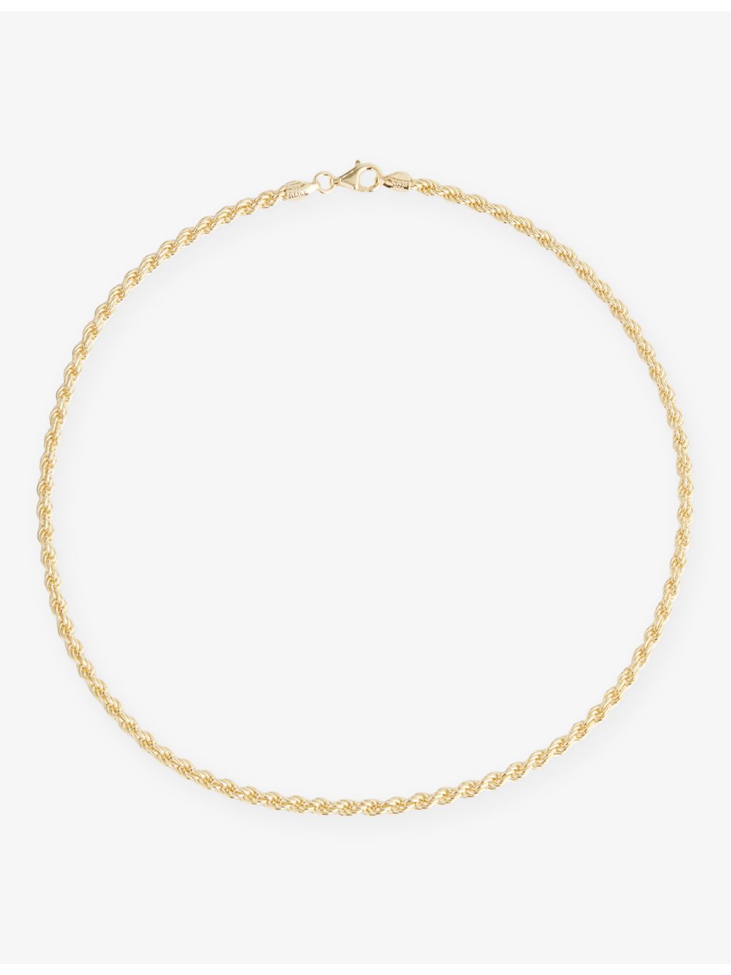 Lisa Gozlan mini rope necklace in 14ct gold-plated sterling silver, UK version