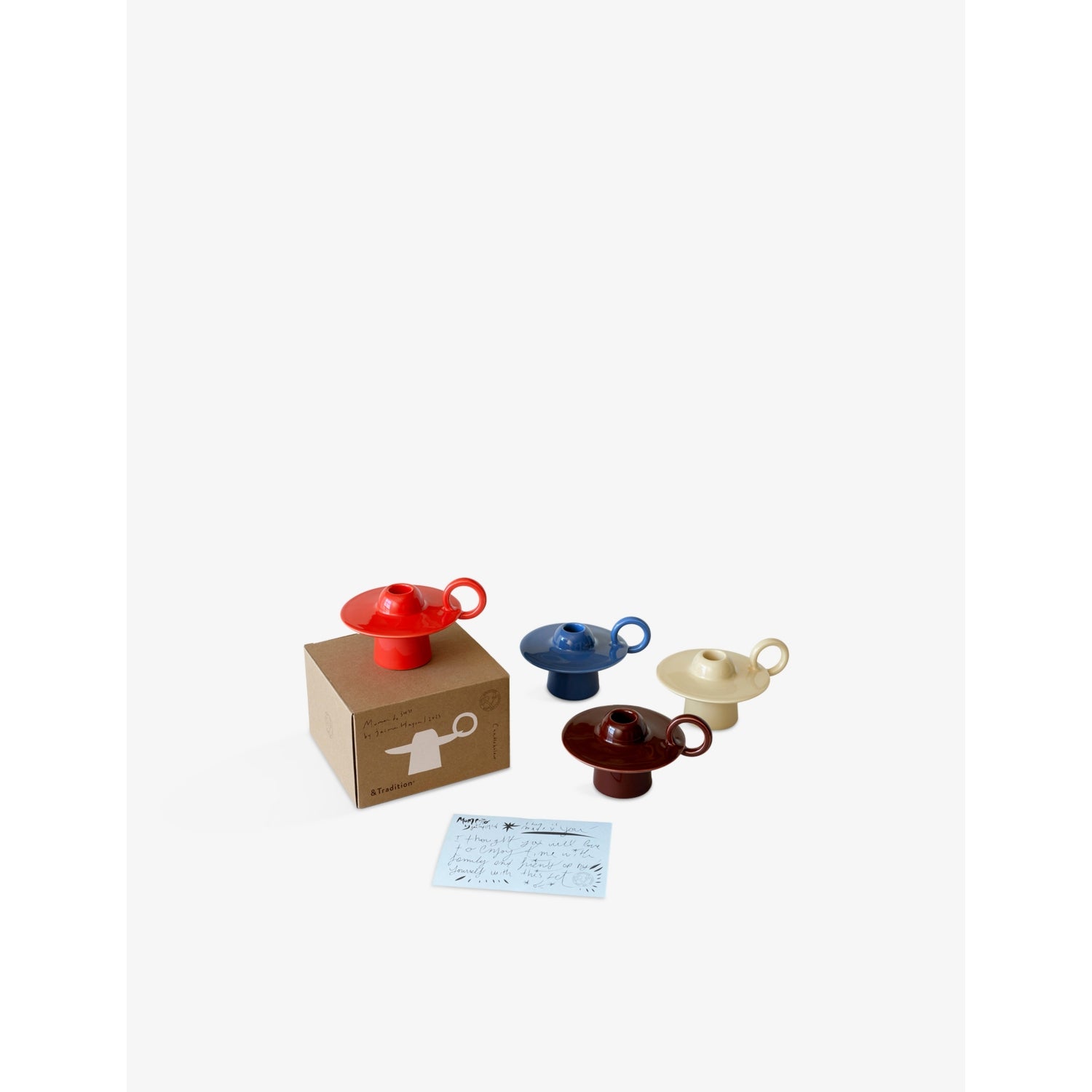 &Tradition Momento JH39 ceramic candleholder, imported from the UK