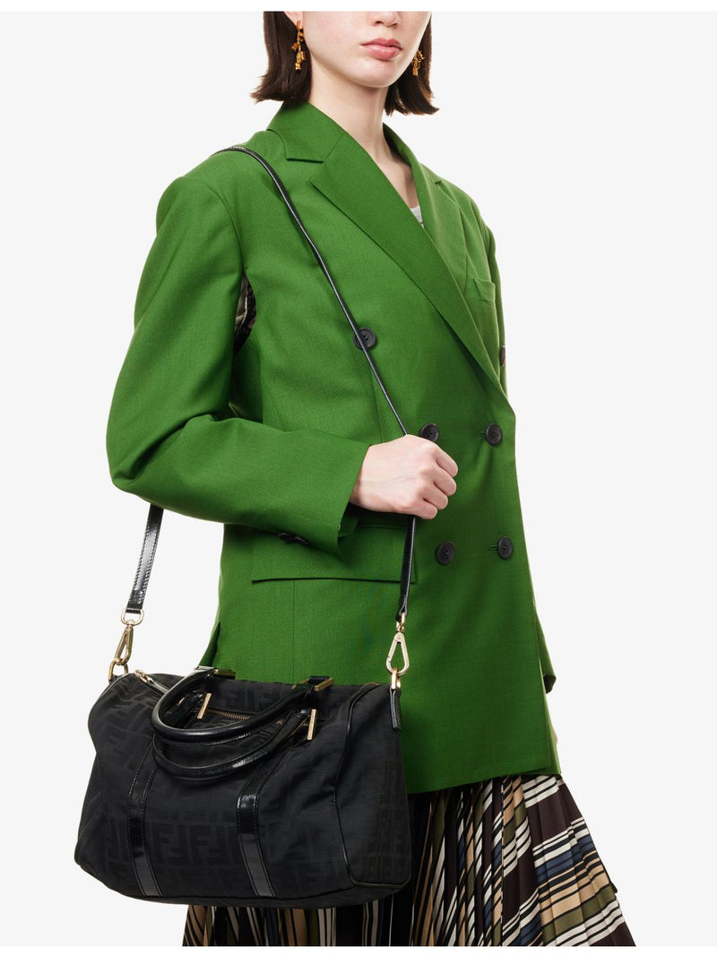 Fendi Zucca canvas Boston bag pre-loved, imported from the UK
