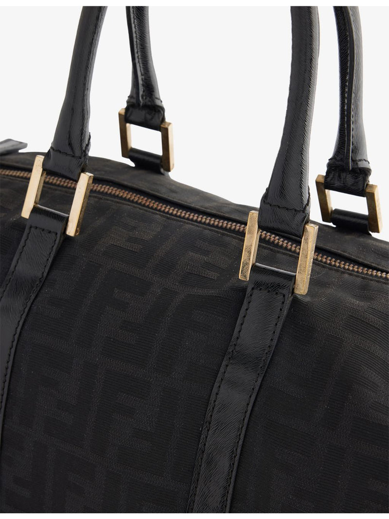 Fendi Zucca canvas Boston bag pre-loved, imported from the UK