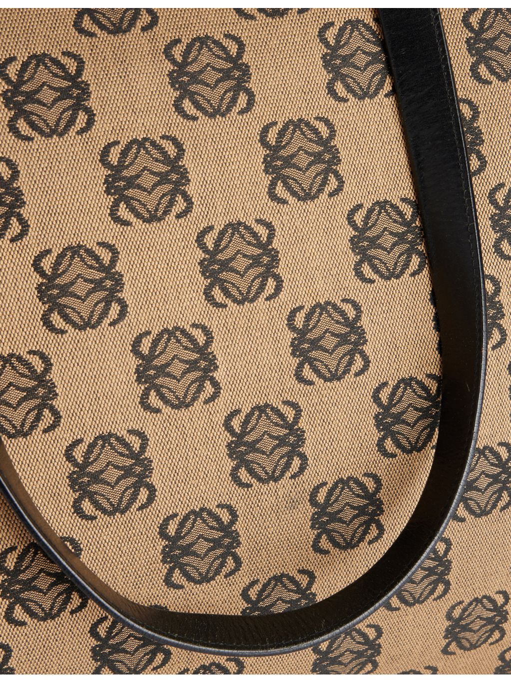 Loewe pre-loved Anagram canvas tote bag, imported from the UK