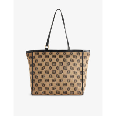 selfridges Loewe Pre-Loved Anagram Canvas Tote Bag- Buy online at McGrocer