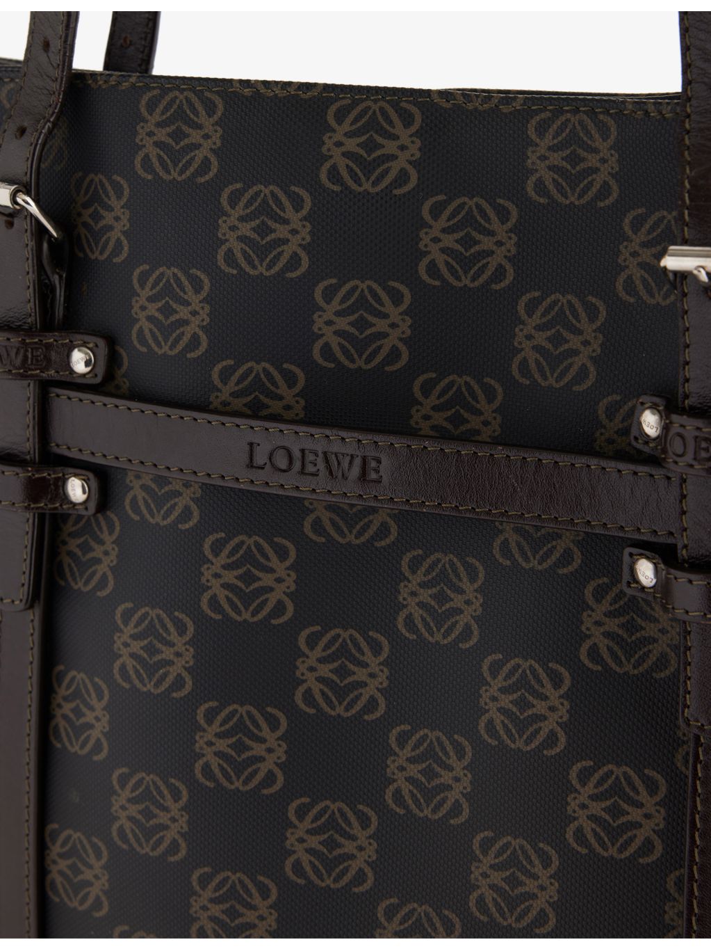 Loewe Anagram coated-canvas tote bag, imported from the UK