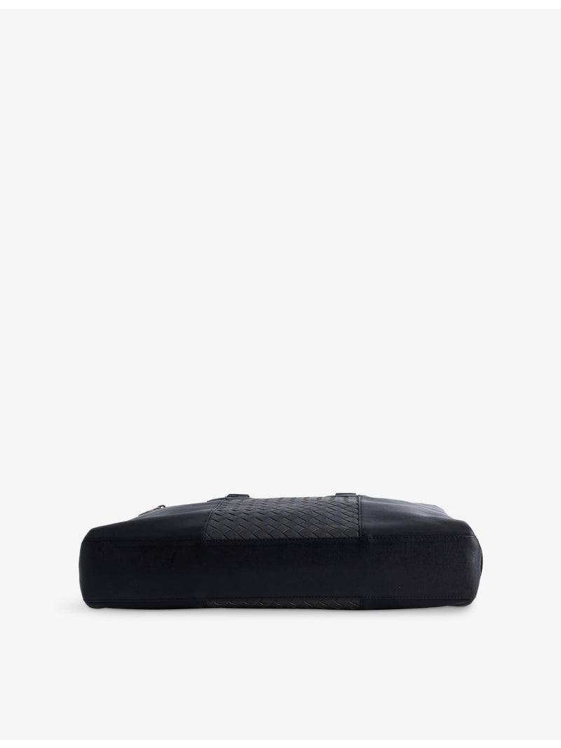 Bottega Veneta bicolor intrecciato leather briefcase, imported from the UK
