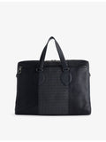 Bottega Veneta bicolor intrecciato leather briefcase, imported from the UK