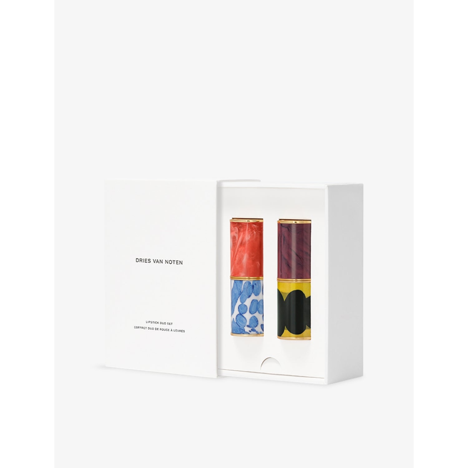 Dries Van Noten lipstick with Graphic Ochre and balm refills - British product