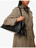 Club leather shoulder bag with structured shape, imported from the UK