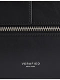 Club leather shoulder bag with structured shape, imported from the UK