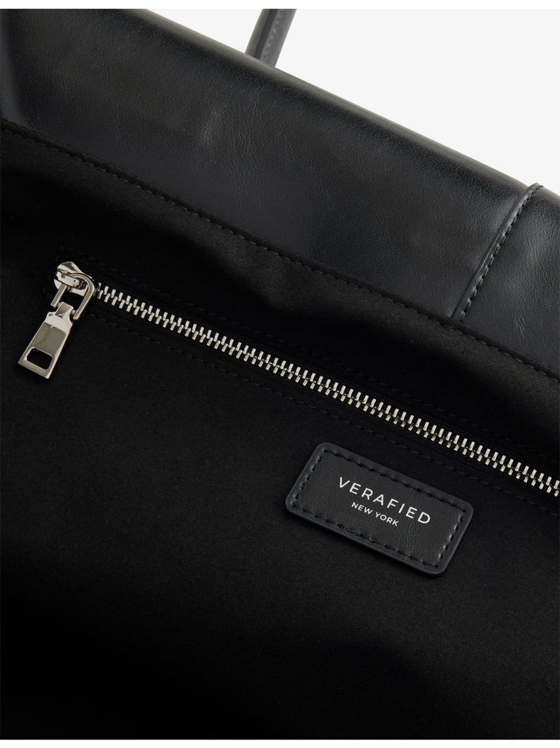 Club leather shoulder bag with structured shape, imported from the UK