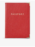 Aspinal of London plain leather passport cover, imported from the UK