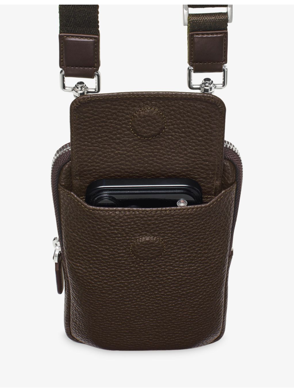 Aspinal of London Reporter leather phone case, imported from the UK