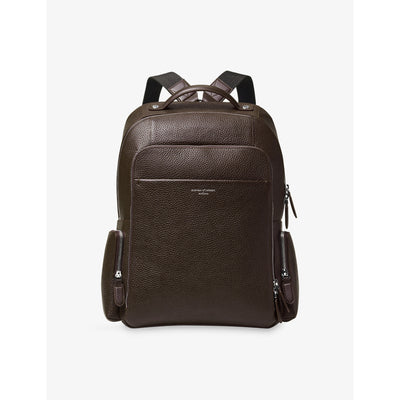 selfridges Aspinal of London Reporter Leather Backpack- Buy online at McGrocer