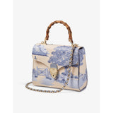 Aspinal of London Mayfair embroidered raffia mini bag, imported from the UK
