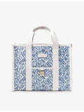 Aspinal of London Henley raffia and leather tote, imported from the UK