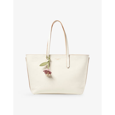 selfridges Aspinal of London East West Leather Tote Bag- Buy online at McGrocer