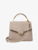 Aspinal of London Mayfair Midi suede top-handle bag, British product