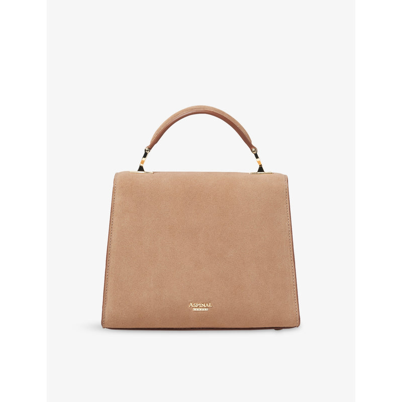 Aspinal of London Mayfair Midi suede top-handle bag, British product
