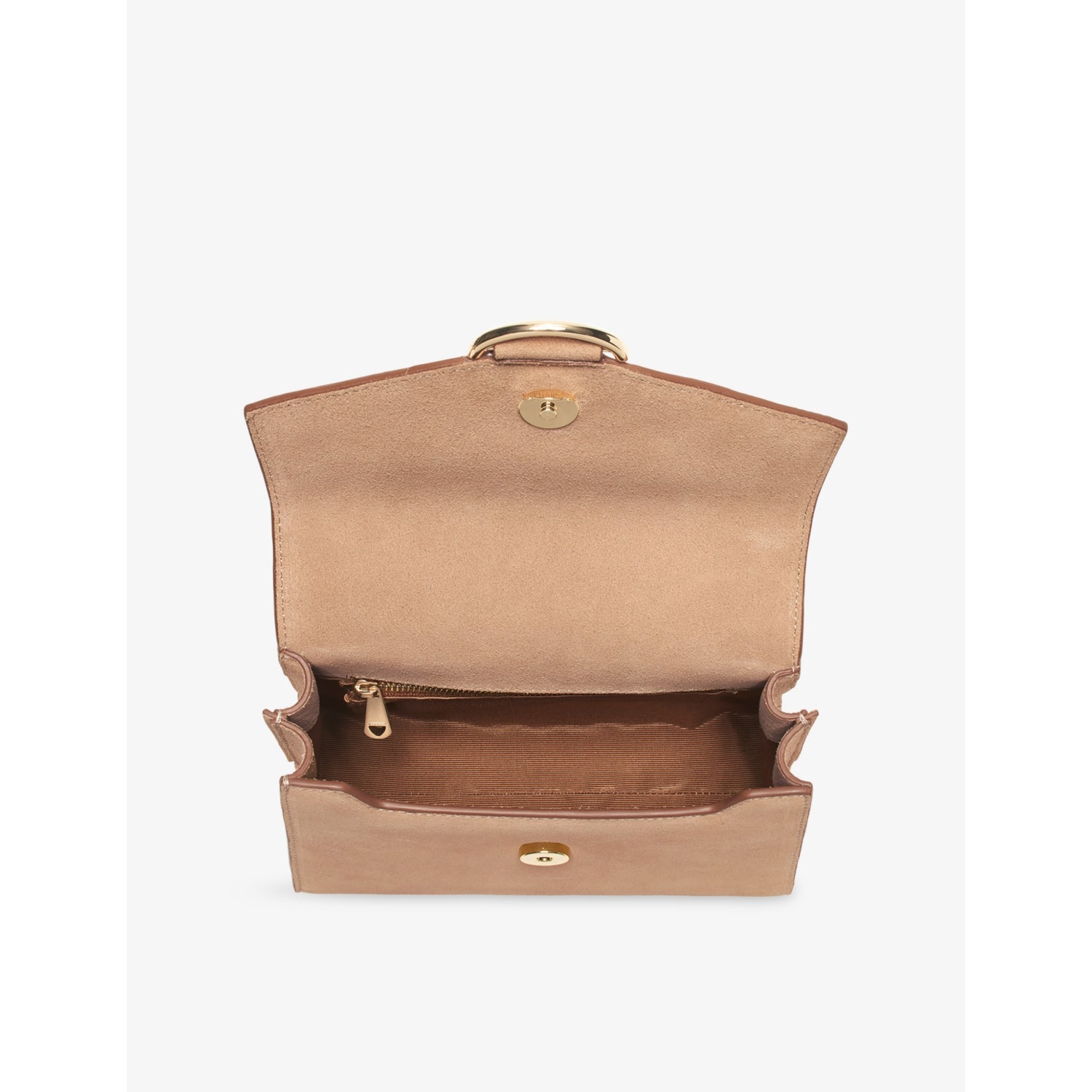 Aspinal of London Mayfair Midi suede top-handle bag, British product