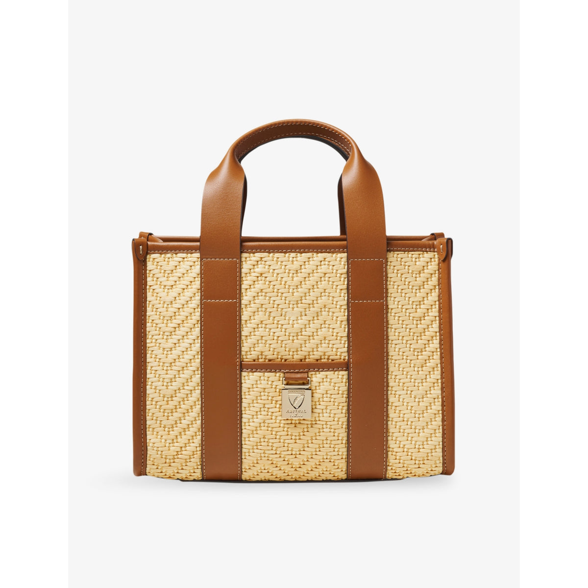 Henley Woven Leather Tote - NEUTRAL