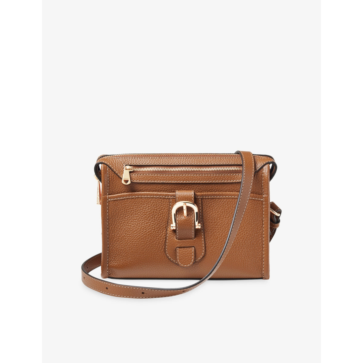Satchel Small Leather Cross-Body Bag - NEUTRAL