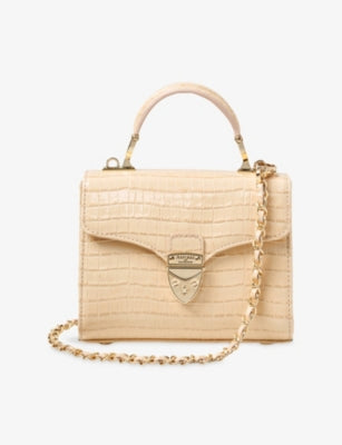 Aspinal of London Mayfair patent-leather top-handle bag - British product