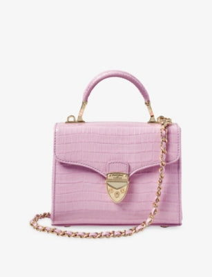 Aspinal of London Mayfair Patent-Leather Top-Handle Bag