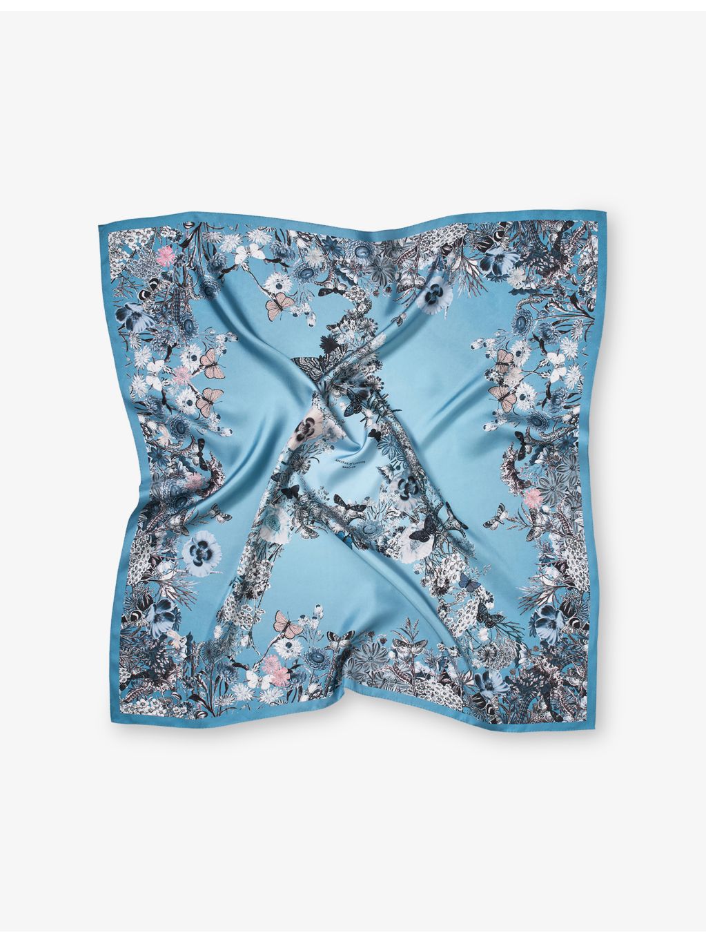 Aspinal of London printed square silk scarf 90cm, imported from the UK