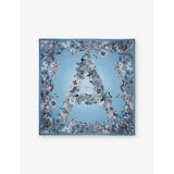 Aspinal of London printed square silk scarf 90cm, imported from the UK