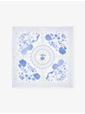 Aspinal of London silk scarf graphic print 90cm - British product