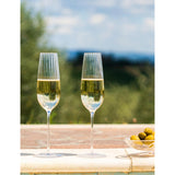 NUDE sparkling wine glasses set of two handcrafted lead-free crystal - British product