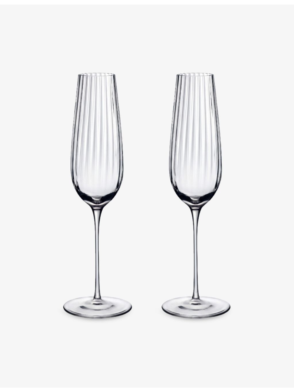 NUDE sparkling wine glasses set of two handcrafted lead-free crystal - British product