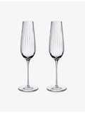 NUDE sparkling wine glasses set of two handcrafted lead-free crystal - British product